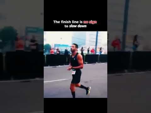 He Didn't Slow Down at the Finish Line π±